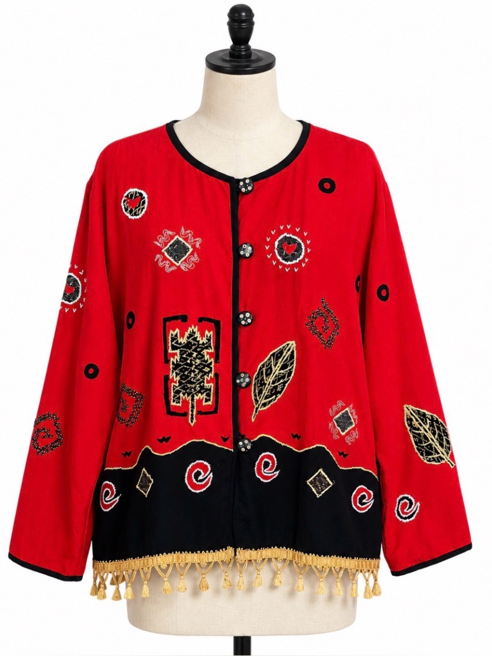 Vintage Liz & Me Size 2X Embroidered Color Block Women’s Too Blazer Jacket